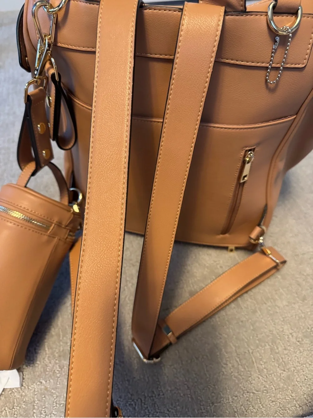 Mia + Sophia The Sophia Diaper Bag in brown